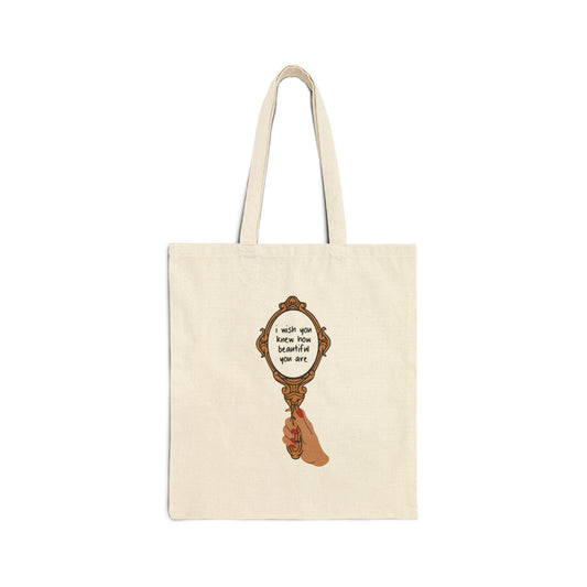 I Wish You Knew Tote Bag, Scarlet