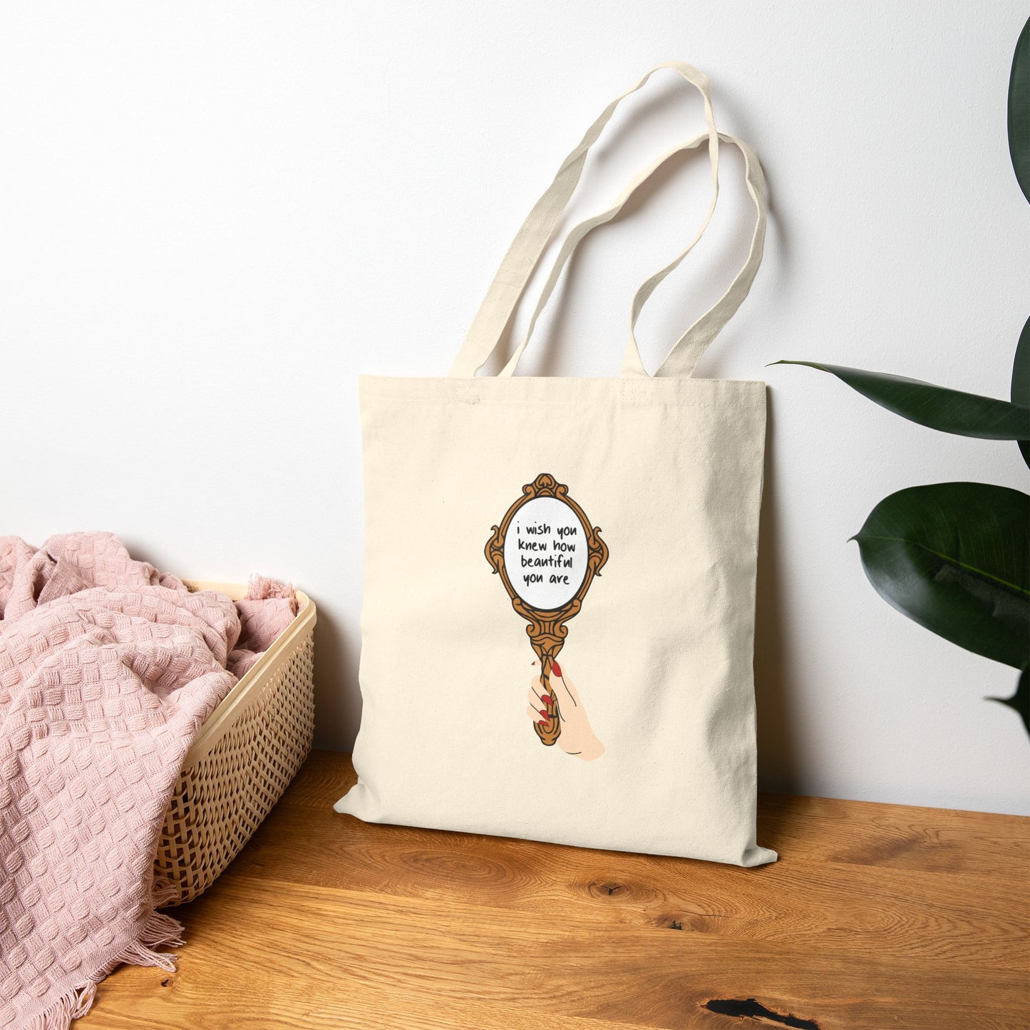 I Wish You Knew Tote Bag, Rose