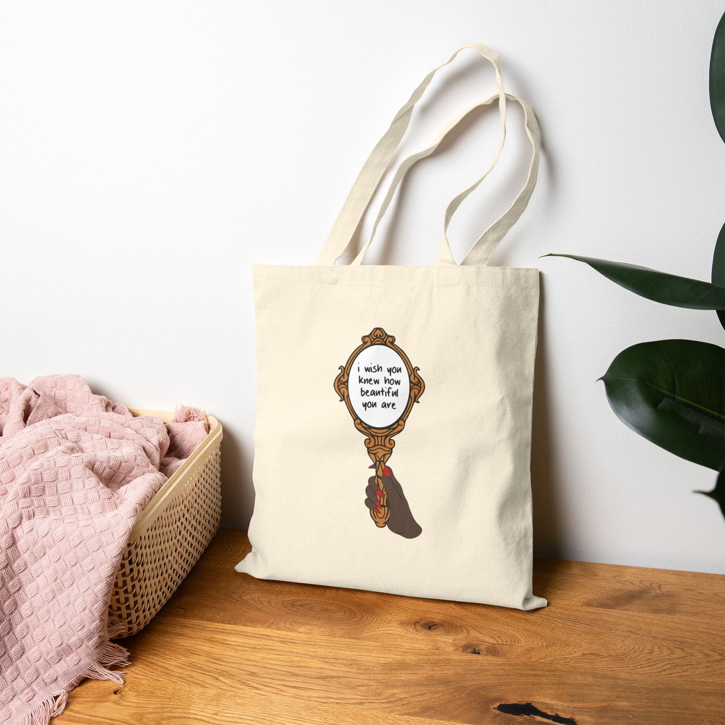 I Wish You Knew Tote Bag, Cerise