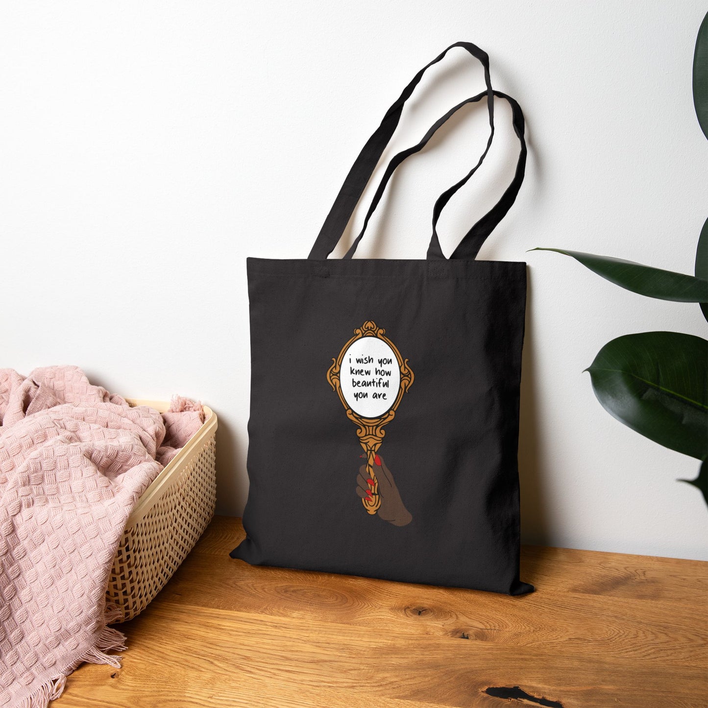 I Wish You Knew Tote Bag, Cerise